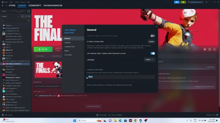 Type these commands in launch options